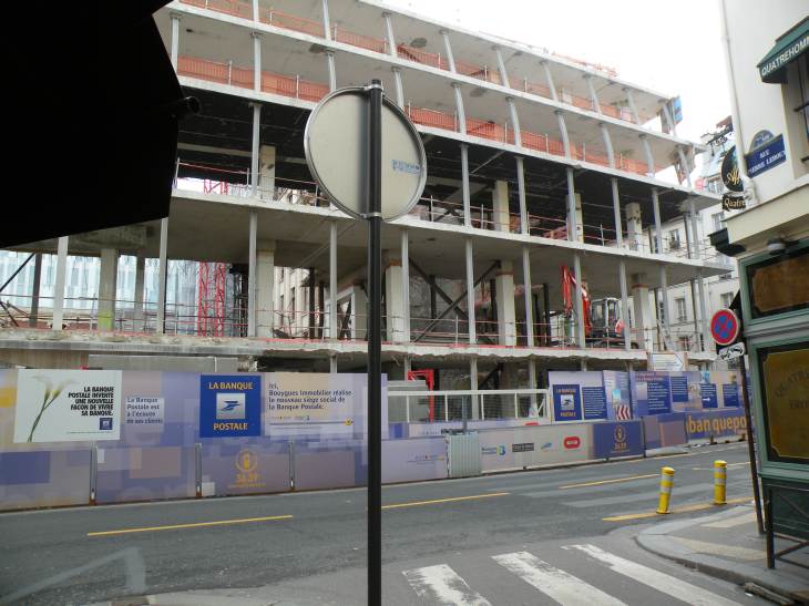  futur immeuble du siège de la banque postale, chantier rue de Sèvres